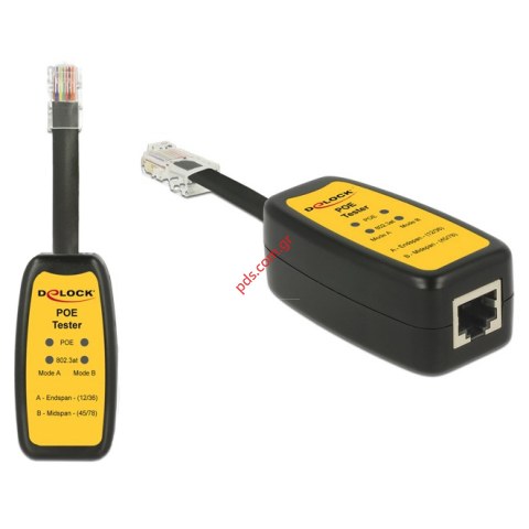 Δοκιμαστικό καλωδίων Ethernet Tester DELOCK 802.3af/at, RJ45 Power over  Δοκιμαστικό καλωδίων Ethernet Tester DELOCK 802.3af/at, RJ45 Power over