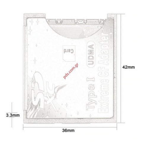 Μετατροπέας καρτών Extreme For Mini SD TF To Compact Flash CF Type I Memory Card Reader Writer Adapter