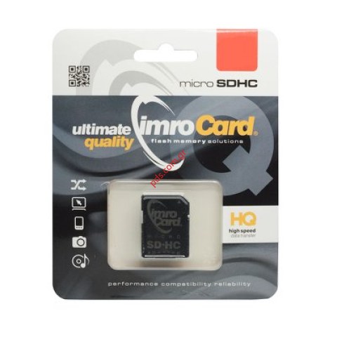 Κάρτα μνήμης Micro Secure Digital , Trans Flash 4GB IMRO w/AD SD Blister