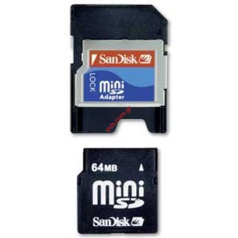 Memory Card SanDisk miniSD (SDHC) 64MB  Bulk (ΕΞΑΝΤΛΗΘΗΚΑΝ) 