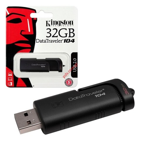 Φορητή μνήμη Kingston 32GB DT104 USB 2.0 Black DTI Flash stick memory Blister