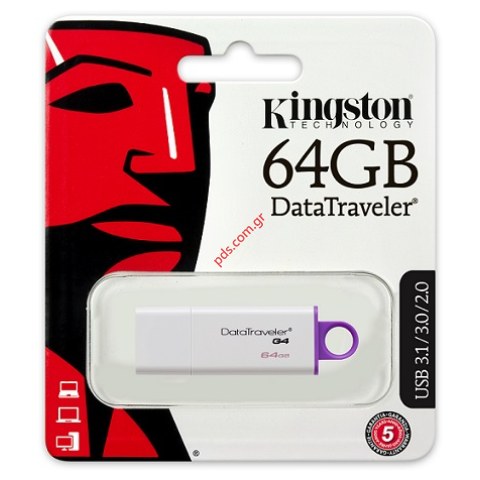 Φορητή μνήμη Kingston G4 Pendrive (64 GB) USB 3.0 Generation 4 Violet Blister