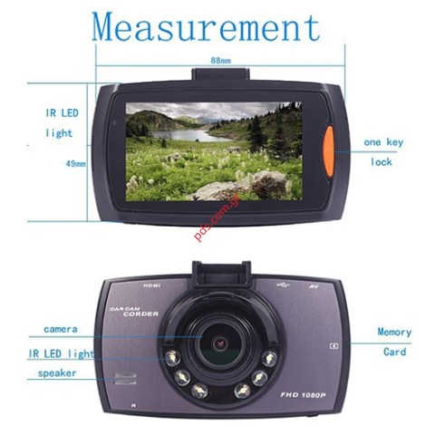 Κάμερα Αυτοκινήτου Καταγραφικό HD DVR DVR30 με LCD 2,7 Ανίχνευση Κίνησης + Νυχτερινή Λήψη Box