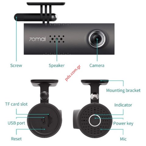 Car camera recoder Xiaomi 70mai 1S Smart Dash Cam D06 FHD 