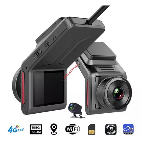 Κάμερα αυτοκινήτου CAM-K18 4G 64GB καταγραφής Dual camera WiFi Cloud Box