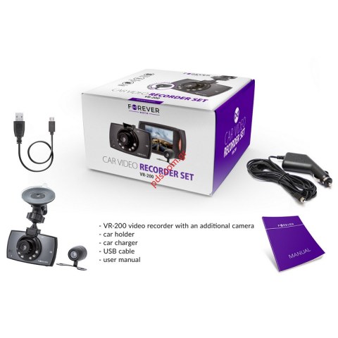 Κάμερα καταγραφής για αυτοκίνητο Forever VR-200 HD Dashcam (ΕΞΑΝΤΛΗΘΗΚΑΝ)