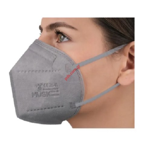 Μάσκα Προστασίας Famex FFP2 NR KN95 Grey 5 στρωμάτων με λάστιχο Pack 10 τεμαχια  Particle Filtering Half NR σε γκρί χρώμα BOX