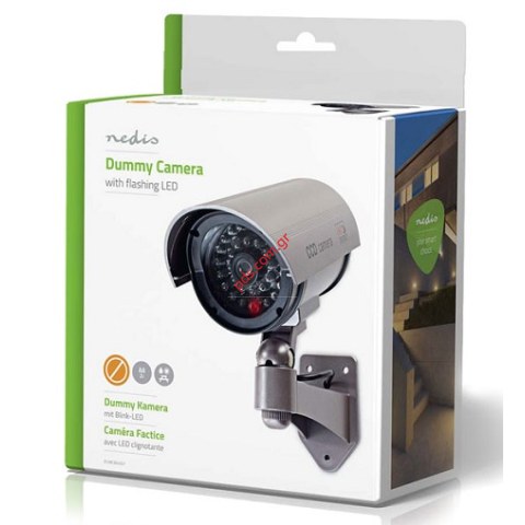 Ψεύτικη Κάμερα DUM-CAM με LED που αναβοσβήνει (Ομοίωμα Κάμερας - Dummy Camera) εξωτερική για παρακολούθηση 