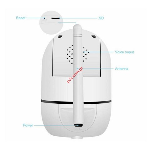 Ασύρματη κάμερα ONVIF-62079 Wi-Fi SMART Camera Full HD, two-way audio σε λευκό χρώμα