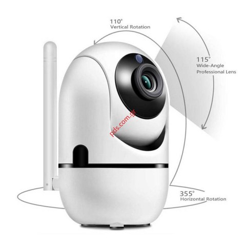 Ασύρματη κάμερα ONVIF-62079 Wi-Fi SMART Camera Full HD, two-way audio σε λευκό χρώμα