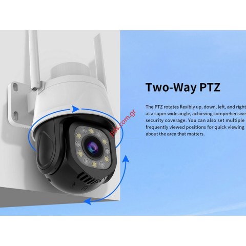 Ασύρματη smart κάμερα VSTARCAM CS610Q, 4K/8MP, WiFi, PTZ, IP, SD, IP66 Box