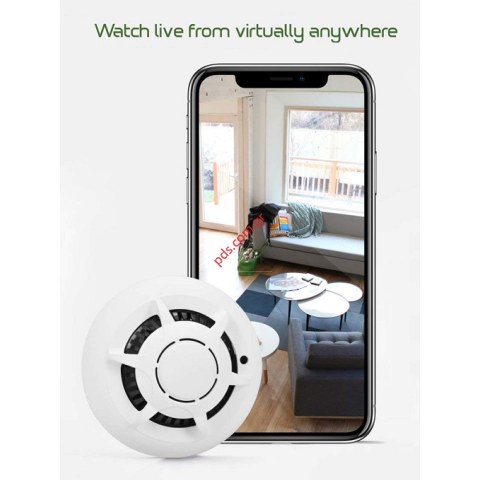 Κάμερα οροφής SPY-013 Κρυφή τύπου ανιχνευτή καπνού Full HD, Wi-Fi, IP66 λευκή Box (ΕΞΑΝΤΛΗΘΗΚΑΝ)