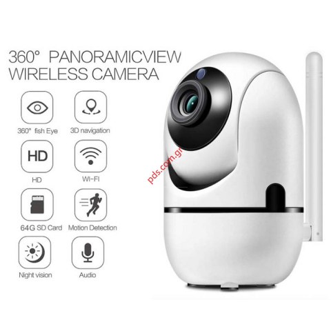 Mini ασύρματη κάμερα IP iCM001 HD Smart 360 Superior με νυχτερινή ανίχνευση κίνησης.