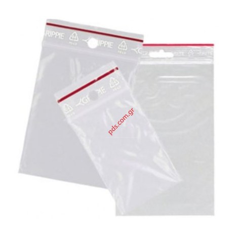 Πλαστικό σακουλάκι Polybag PP80120 (size 80X120MM+0.4mm) 1000 pcs με κλείστρο και τρύπα