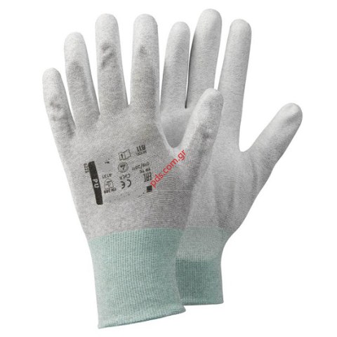 Αντιστατικά γάντια ESD Size M Grey (ζεύγος 2 τεμάχια) Gloves σε γκρί χρώμα