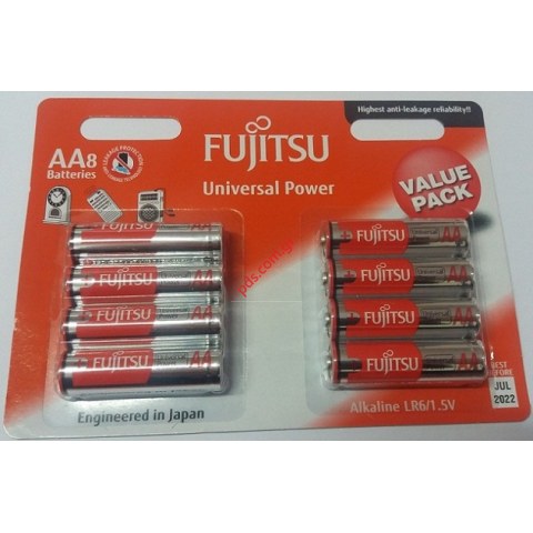 Αλκαλική μπαταρία Fujitsu Value Pack AA Alkaline (1.5V - Type AA LR6 / HR6 - Pack of 8 pcs)