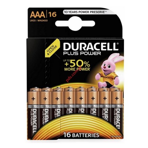 Μπαταρία Αλκαλική Duracell Plus LR03 size AAA 1.5 V Τεμ. 10+6 και 50% Extra Life Blister