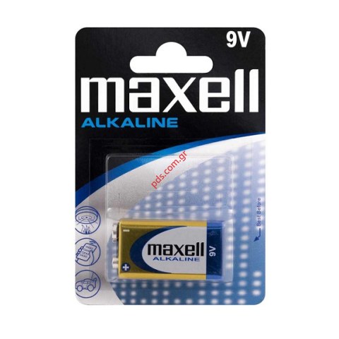 Μπαταρία Αλκαλική Maxell Alkaline size 9V (6LR61) Τεμ. 1 Blister