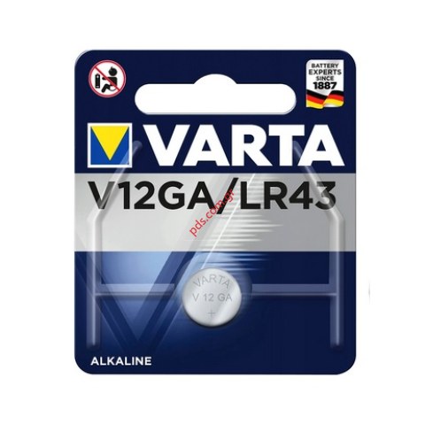 Battery Alkaline Varta LR43/V12GA 1.5Volt Blister Battery Alkaline Varta LR43/V12GA 1.5Volt Blister