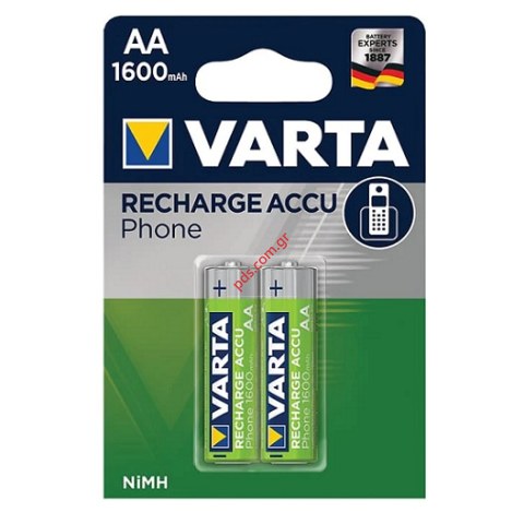 Battery Alkaline Varta LR6 (AA) 1600mAh NiMH 2 pcs Blister Battery Alkaline Varta LR6 (AA) 1600mAh NiMH 2 pcs Blister