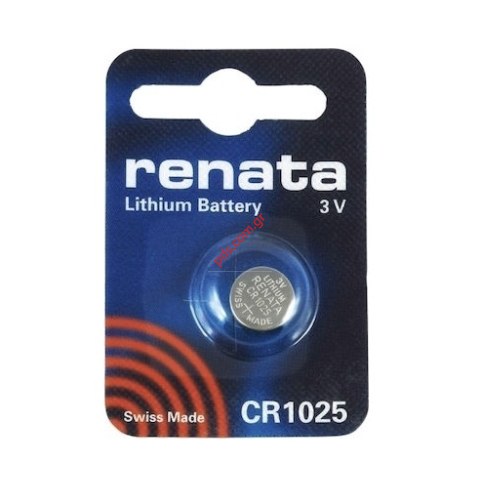 Battery type lithium Renata CR1025 Button cell Rated voltage 3V 30mah Blister