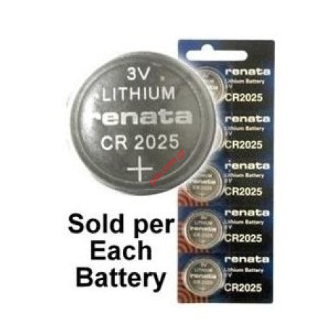 Battery Renata CR2025 (BR2025) 3V 165mAh Coin Lithium Battery (1 PIECES) 