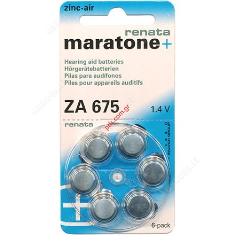 Button cell ZA675 Zinc air Renata ZA675 650 mAh 1.4 V 6 pc(s) Button cell ZA675 Zinc air Renata ZA675 650 mAh 1.4 V 6 pc(s)