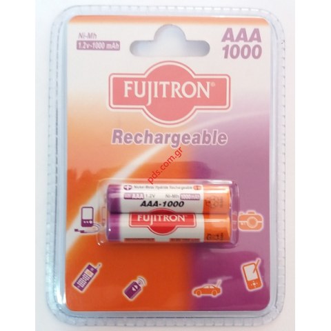 Rechargable battery Fujitron AAA Nimh 1000mah China (1 PCS) BLISTER 2 PCS Rechargable battery Fujitron AAA Nimh 1000mah China (1 PCS) BLISTER 2 PCS