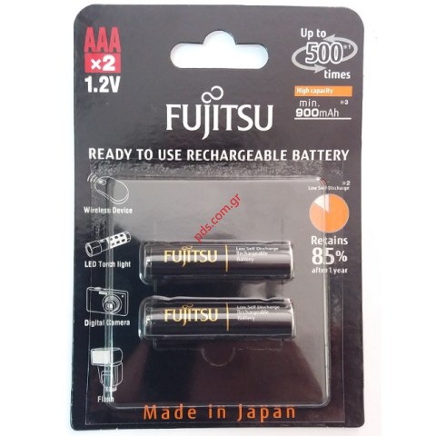 Επαναφορτιζόμενη μπαταρία Fujitsu AAA Nimh 1000mah Japan (1 PCS) BLISTER 2 PCS