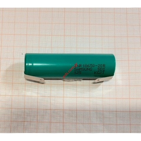 Rechargable battery INR 18650 3.6v Li-ion 2000mAh with metallic plates. Rechargable battery INR 18650 3.6v Li-ion 2000mAh with metallic plates.