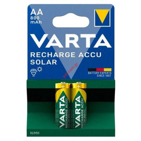 Rechargable battery Varta Solar 800mAh HR6 AA (2τμχ) Blister Rechargable battery Varta Solar 800mAh HR6 AA (2τμχ) Blister