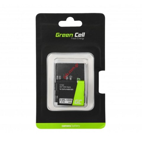 Battery for Camera GoPro HD/HERO 5 Lion 1220mAh 3.85V (Green Cell AHDBT-501 AABAT-001) Blister Battery for Camera GoPro HD/HERO 5 Lion 1220mAh 3.85V (Green Cell AHDBT-501 AABAT-001) Blister