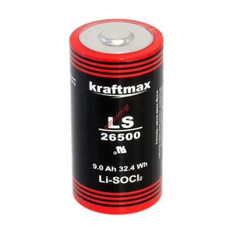 Μπαταρία Λιθίου Kraftmax LS26500 C Lion 3.6V 9000MHA (NON RECHARGABLE / ΜΗ ΕΠΑΝΑΦΟΡΤΙΖΟΜΕΝΗ) Μπαταρία Λιθίου Kraftmax LS26500 C Lion 3.6V 9000MHA (NON RECHARGABLE / ΜΗ ΕΠΑΝΑΦΟΡΤΙΖΟΜΕΝΗ)