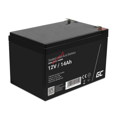 Battery for UPS Green Cell AGM08 AGM (12V/14Ah) 4,2 kg 151mm x 98mm x 94mm  Battery for UPS Green Cell AGM08 AGM (12V/14Ah) 4,2 kg 151mm x 98mm x 94mm