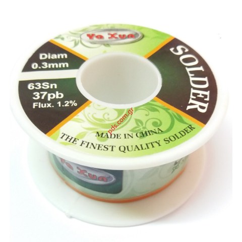 Σύρμα κόλλησης με διαμετρο 0,3 mm σε ρολό (45 grm - 2.25gm solder)