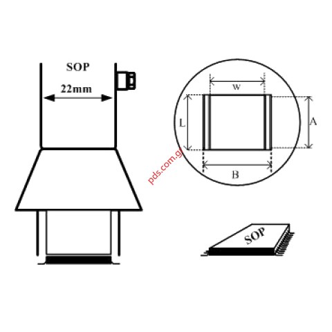 Ακροφύσιο σταθμού θερμού αέρα AOYUE (1259) Hot Air Nozzle SOP 13x28mm 