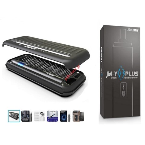 Ηλεκτρικό κατσαβίδη ακριβίας Jakemy JM-Y03 Plus 40 μύτες με επαναφορτιζόμενη μπαταρία σε κουτί Box