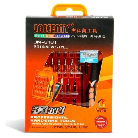 Screwdriver Set JAKEMY JM 8101 33 in 1 Multifunctional Precision For iPhone Laptop Mini Electronic Bits Repair Tools Kit Set 
