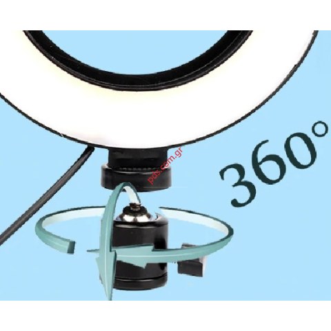 Ring Lamp Light LED USB 16cm Dimmer 10 level with Base