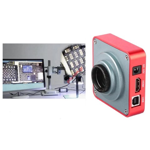 Κάμερα για μικροσκόπιο 40MP HDMI USB 2.0 Red Microscope camera Recorder & photo function