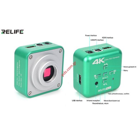 Κάμερα για μικροσκόπιο Relife M-16 4K HDMI USB 2.0 Microscope camera Recorder & photo function