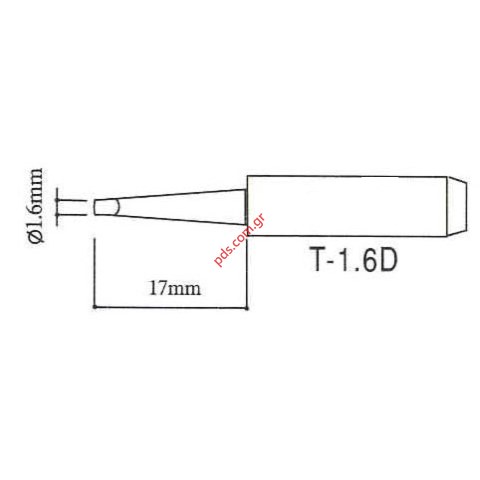 Μύτη για AOYUE 936A/937 1,6mm CHISEL TYPE (HAKKO MADE IN JAPAN)