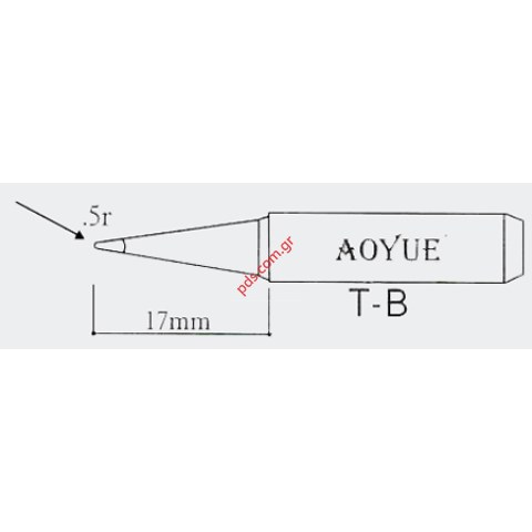 Μύτη για κολητήρι AOUYE 937 900 T-B mm (91202) Conical Type 1mm aperture Length 17 mm 