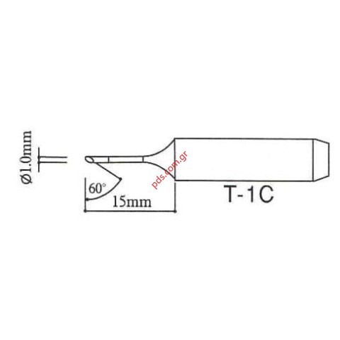 Μύτη για κολητήρι AOYUE 936A/937 0,1mm BEVEL TYPE CHINA