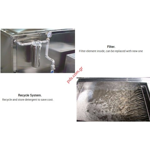 Επαγγελαματική συσκευή καθαρισμού με υπερήχους SU-2144G 170L/3600W με σύστημα φιλτραρίσματος