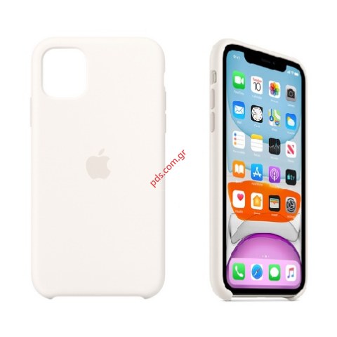 Γνήσια θήκη silicon Apple iPhone 11 White (MWVX2ZM/A) BOX Γνήσια θήκη silicon Apple iPhone 11 White (MWVX2ZM/A) BOX