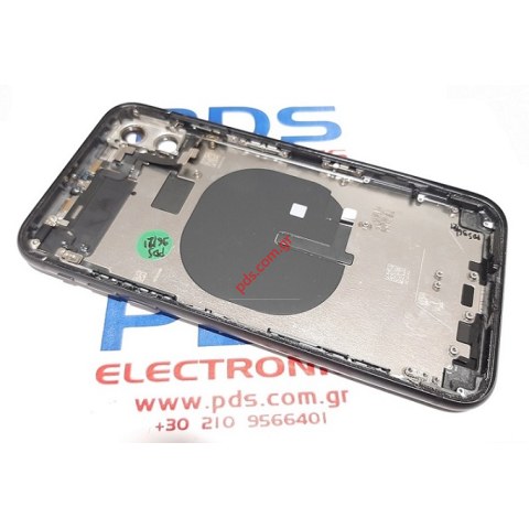Γνήσιο πίσω καπάκι Apple iPhone 11 A2221 (PULLED) Black 6.1inch PULLED GRADE A Small parts middle back battery cover frame σε μαύρο χρώμα NO BATTERY