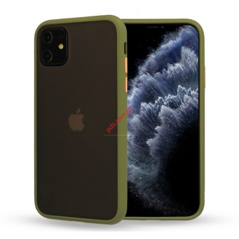 Θήκη TPU Vennus iPhone 11 Pro Green Back cover color Olive σε πράσινο χρώμα Blister