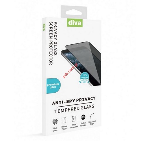 Τζάμι προστασίας Privacy iPhone X, XS, 11 PRO DIVA Full Cover Curve Black Τζάμι προστασίας Privacy iPhone X, XS, 11 PRO DIVA Full Cover Curve Black