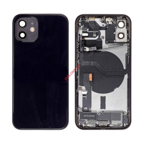 Γνήσιο πίσω καπάκι iPhone 12 (A2403) PULLED GRADE A Black middle back battery cover frame including some parts σε μαυρο χρώμα NO BATTERY Γνήσιο πίσω καπάκι iPhone 12 (A2403) PULLED GRADE A Black middle back battery cover frame including some parts σε μαυρο χρώμα NO BATTERY